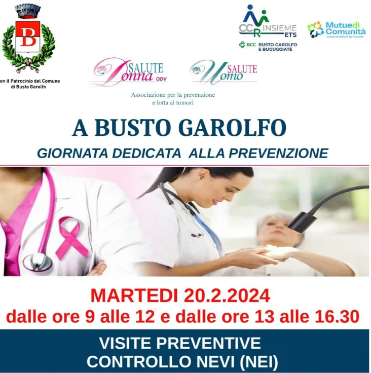 Busto Garolfo: 20 febbraio giornata di prevenzione del cancro della pelle con visite gratuite