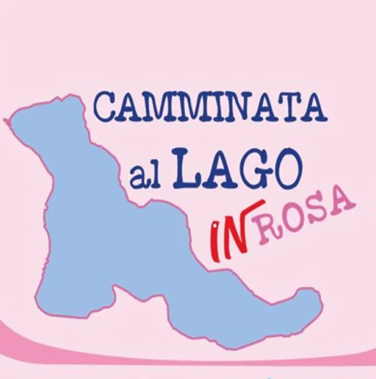 Camminata in rosa al lago
